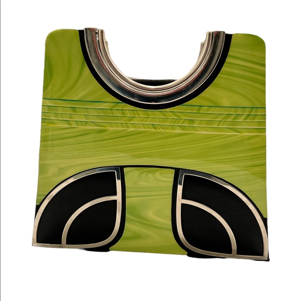 Vintage Lime Swing Handle Handbag